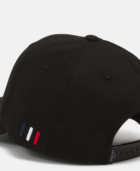 Les Deux Baseball Cap Suede II Schwarz/Weiß