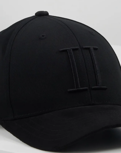 Les Deux Baseball Cap Sued II Schwarz